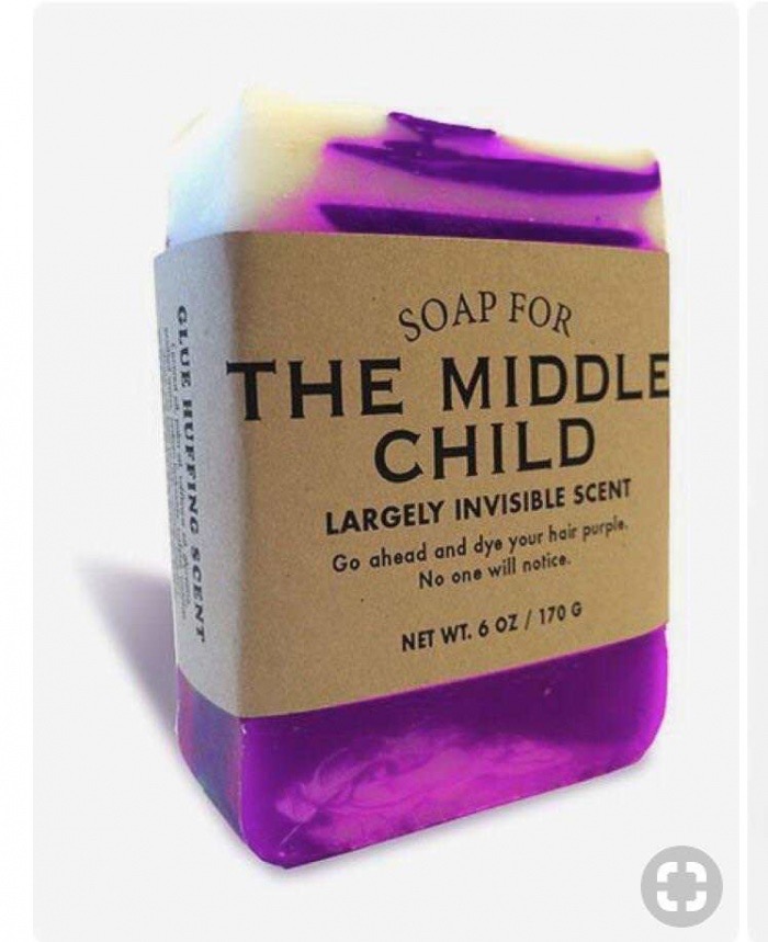 middle child meme - Ca Soap For The Middle Child Ffing sa Largely Invisible Scent Go ahead and dye your hair purple No one will notice. Net Wt. 6 Oz 170 G