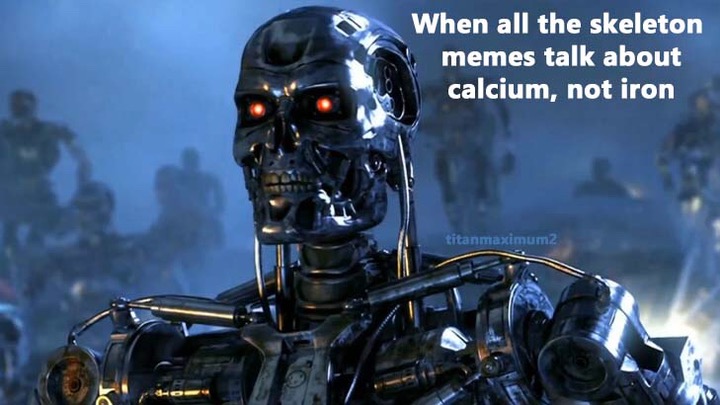t 800 - When all the skeleton memes talk about calcium, not iron titanmaximum