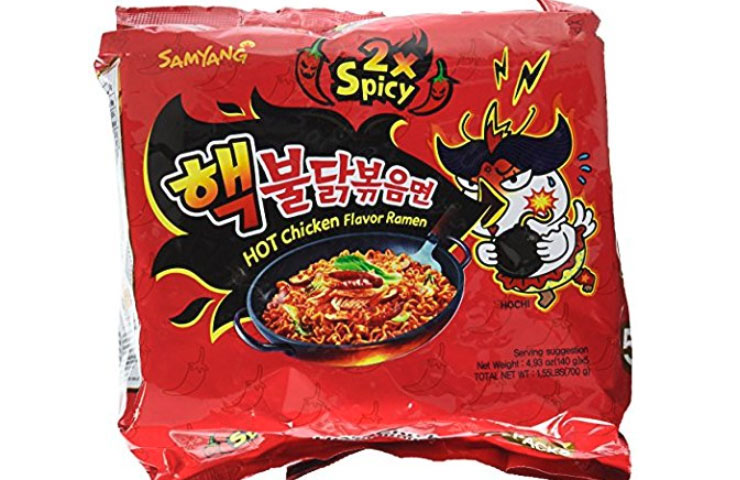 Who doesn't love some ramen noodles?  Don't eat the plain 'ole wuss-flavored chicken beef and shrimp style ramen, man the hell up and get some 2x spicy hot chicken flavored ramen in your mouth and feel good for once. $8.99 (5 Pack) Get it <a href="https://amzn.to/2CO57iF" target="_blank" rel="nofollow"><font color="red"><b>HERE</font></b></a>.