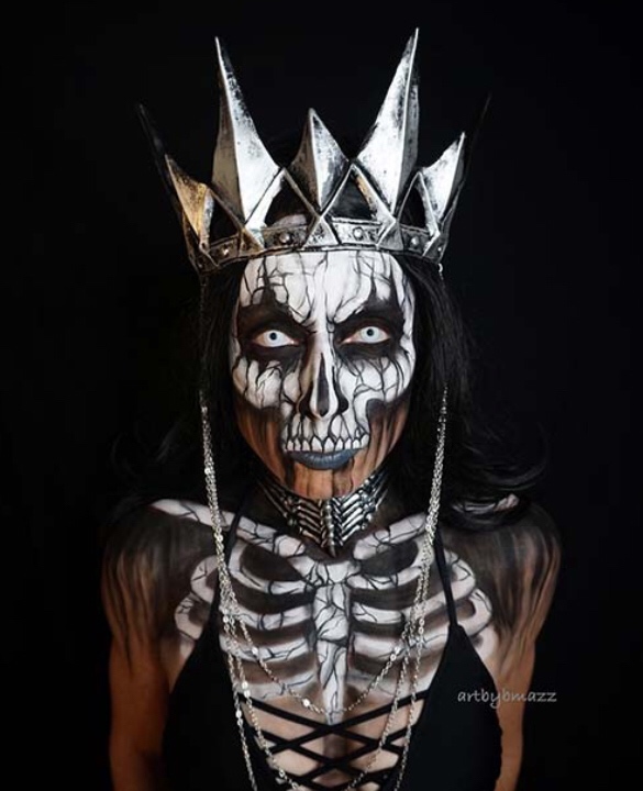queen of dead halloween makeup - artby brazz