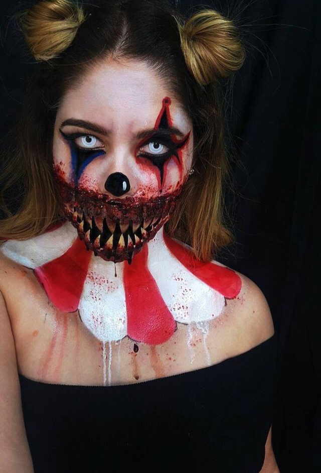 zombie clown makeup.