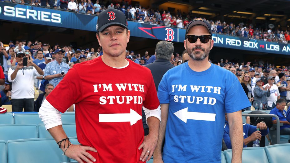 I'm with stupid shirts on both Matt Damon and Jimmy Kimmel