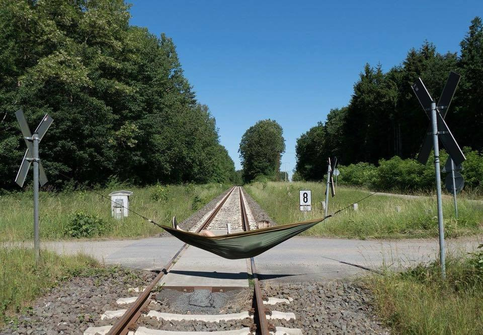 hammock over train tracks - 8