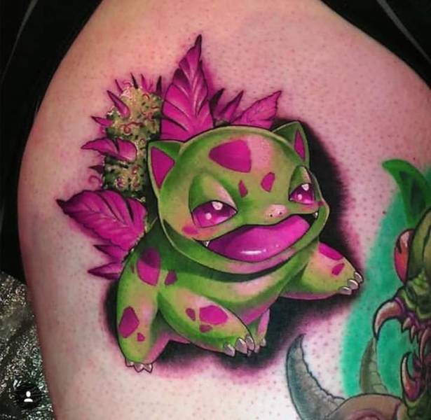 pokemon weed tattoo