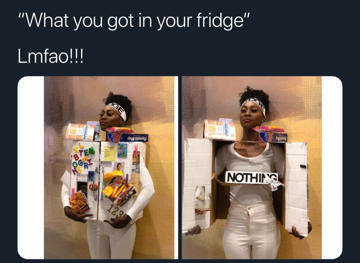 presentation - "What you got in your fridge" Lmfao!!! Premium Ogrl Nothing