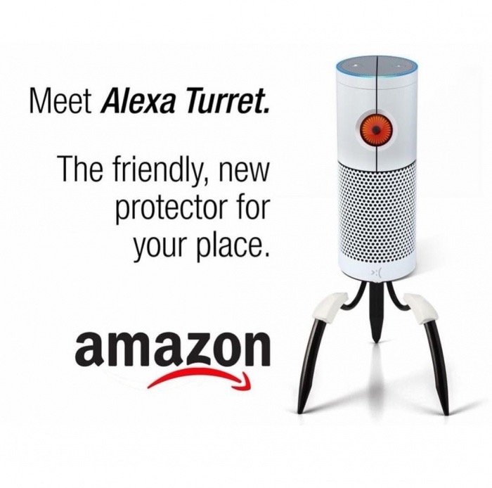 amazon - Meet Alexa Turret The friendly, new protector for your place. amazon amazon