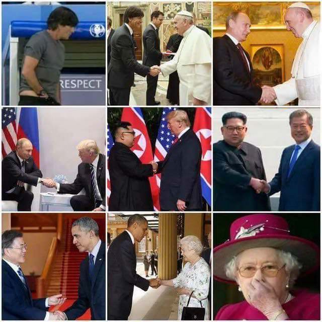 9 panel cringe of how the queen smelled someone's crotch through handshakes