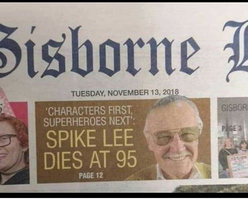 rip spike lee - Sisborne I Tuesday, "Characters First, Superheroes Next Gisbor Page 3 Spike Lee Dies At 95 Page 12