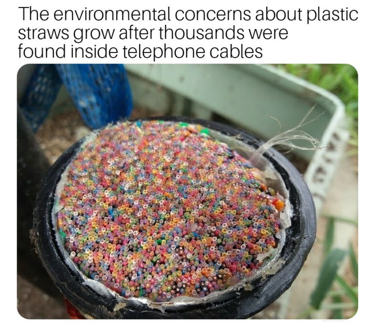 Electrical cable - The environmental concerns about plastic straws grow after thousands were found inside telephone cables