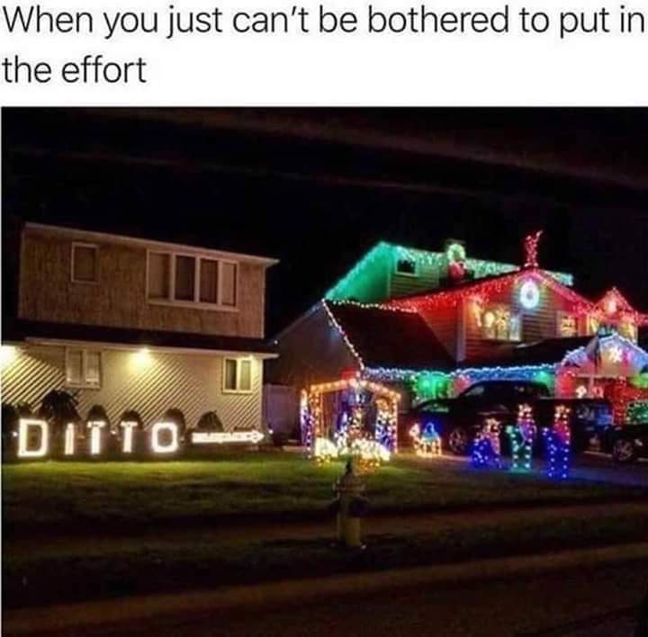 memes- christmas decor memes - When you just can't be bothered to put in the effort DI110_