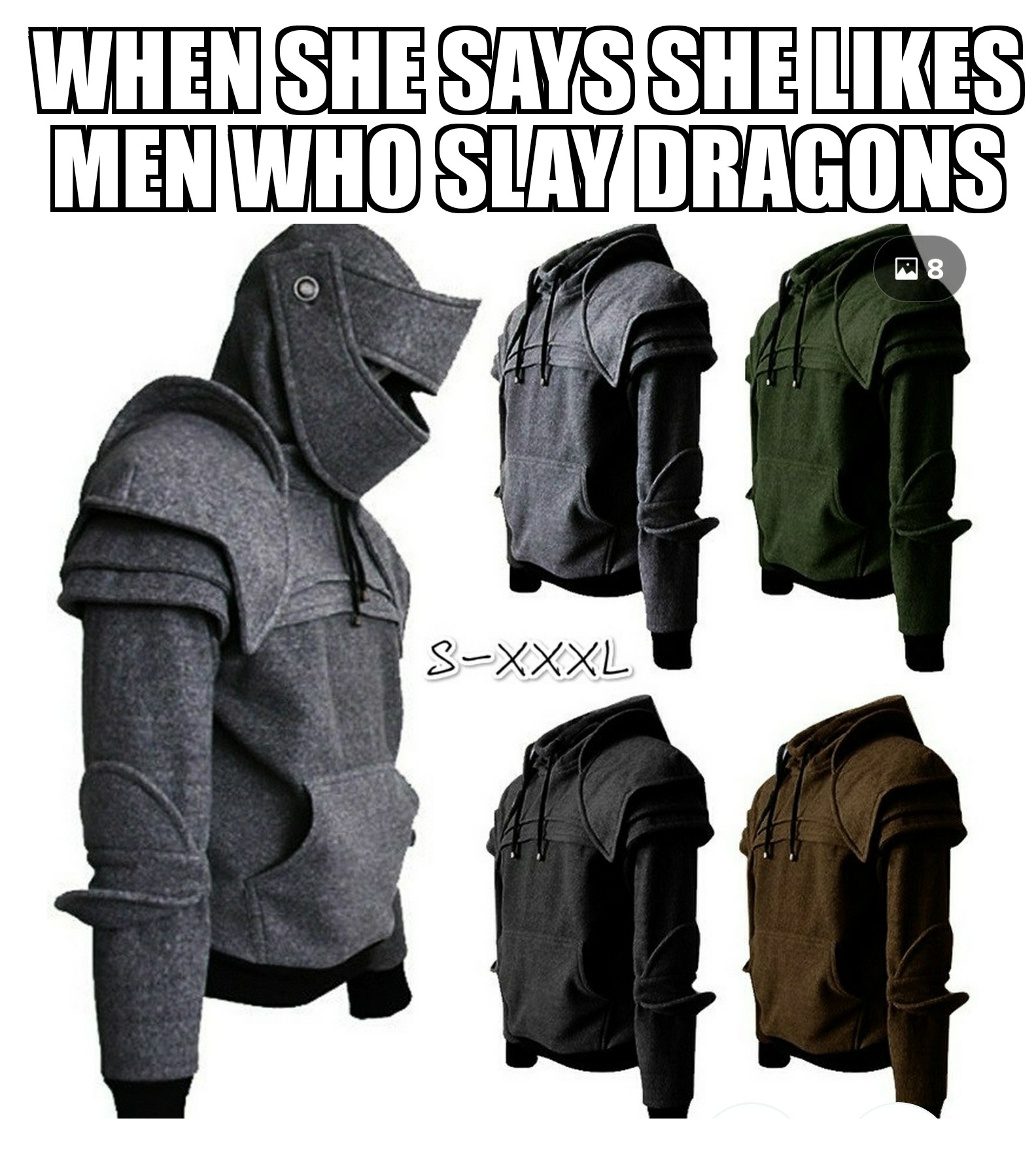 knight hoodie - When She Says She Men Who Slay Dragons 08 SXxxl
