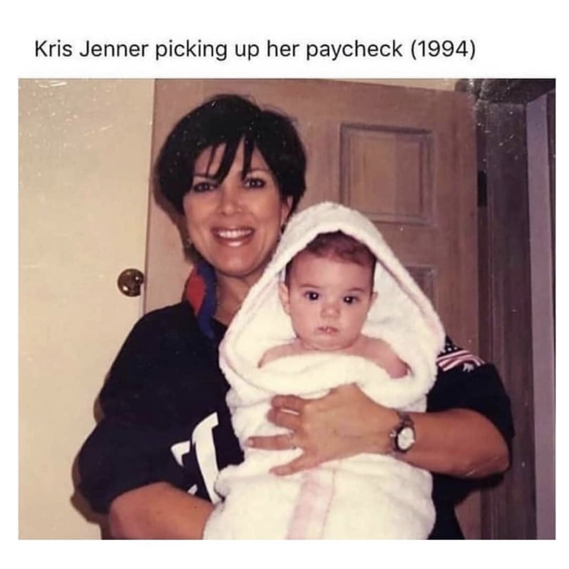 kris jenner picking up her paycheck - Kris Jenner picking up her paycheck 1994