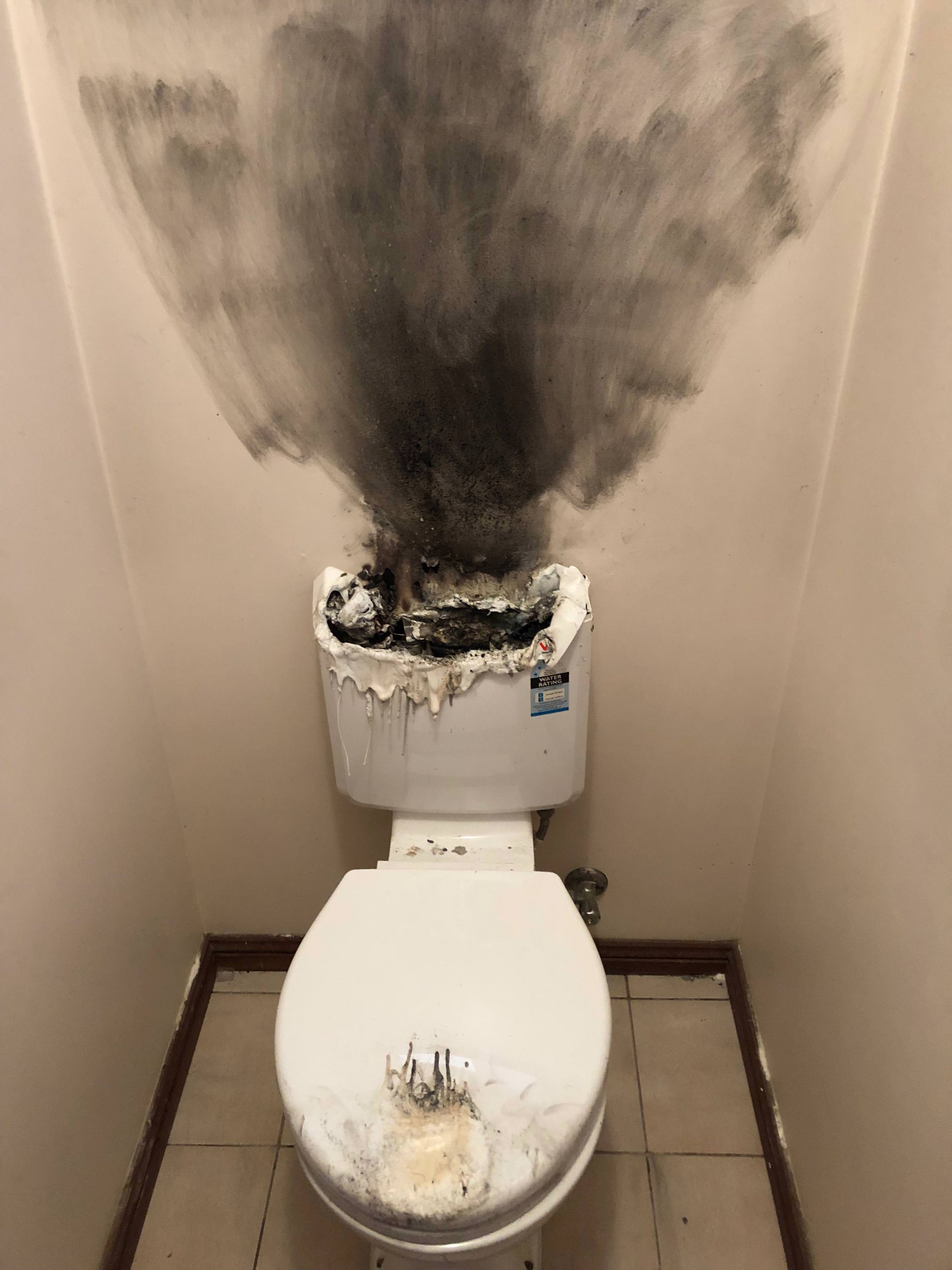 work meme of an exploded toilet