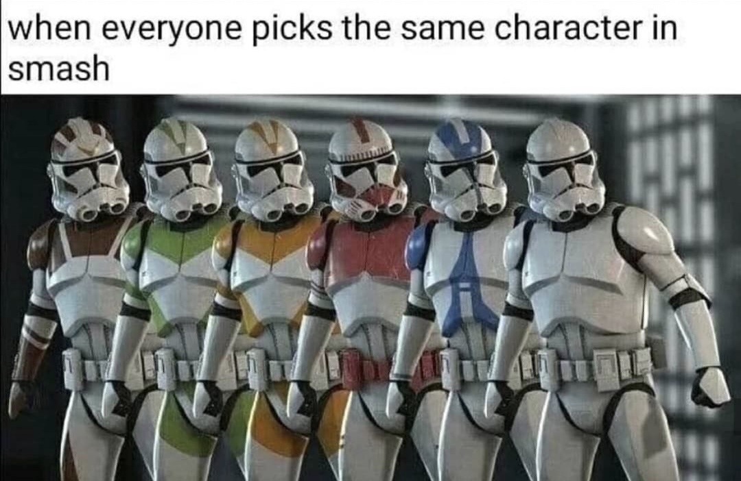 star wars battlefront 2 clones - when everyone picks the same character in smash