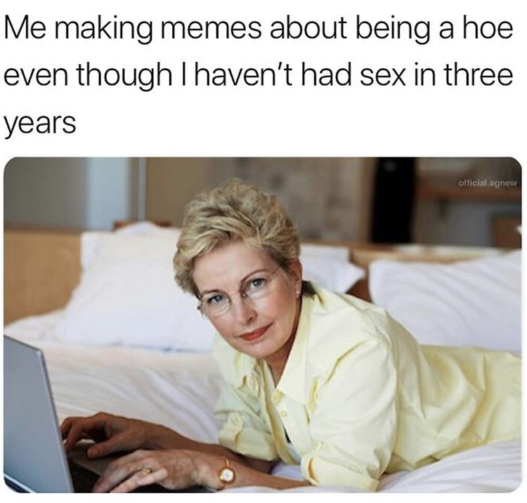 me making memes about being a hoe - Me making memes about being a hoe even though I haven't had sex in three years official.agnow