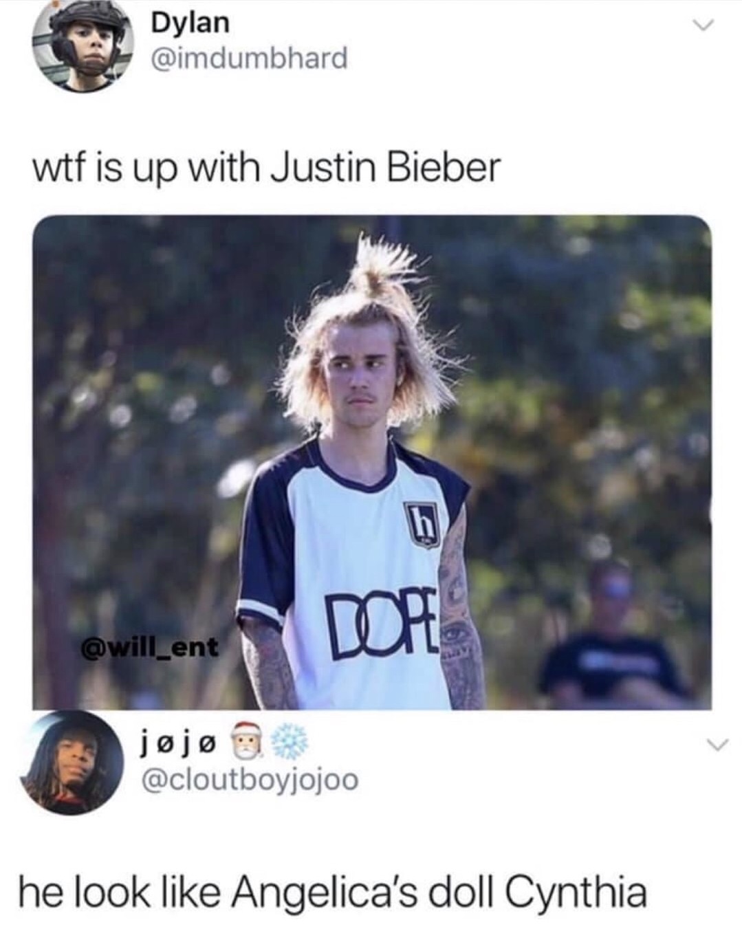 justin bieber cynthia rugrats - Dylan wtf is up with Justin Bieber Dope jojo he look Angelica's doll Cynthia