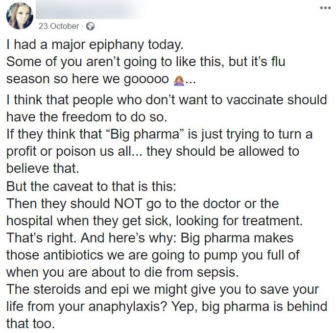 Nurse Shuts Down Anti-Vaxxers with their Own Logic