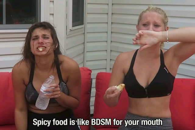 memes-  blond - Spicy food is Bdsm for your mouth