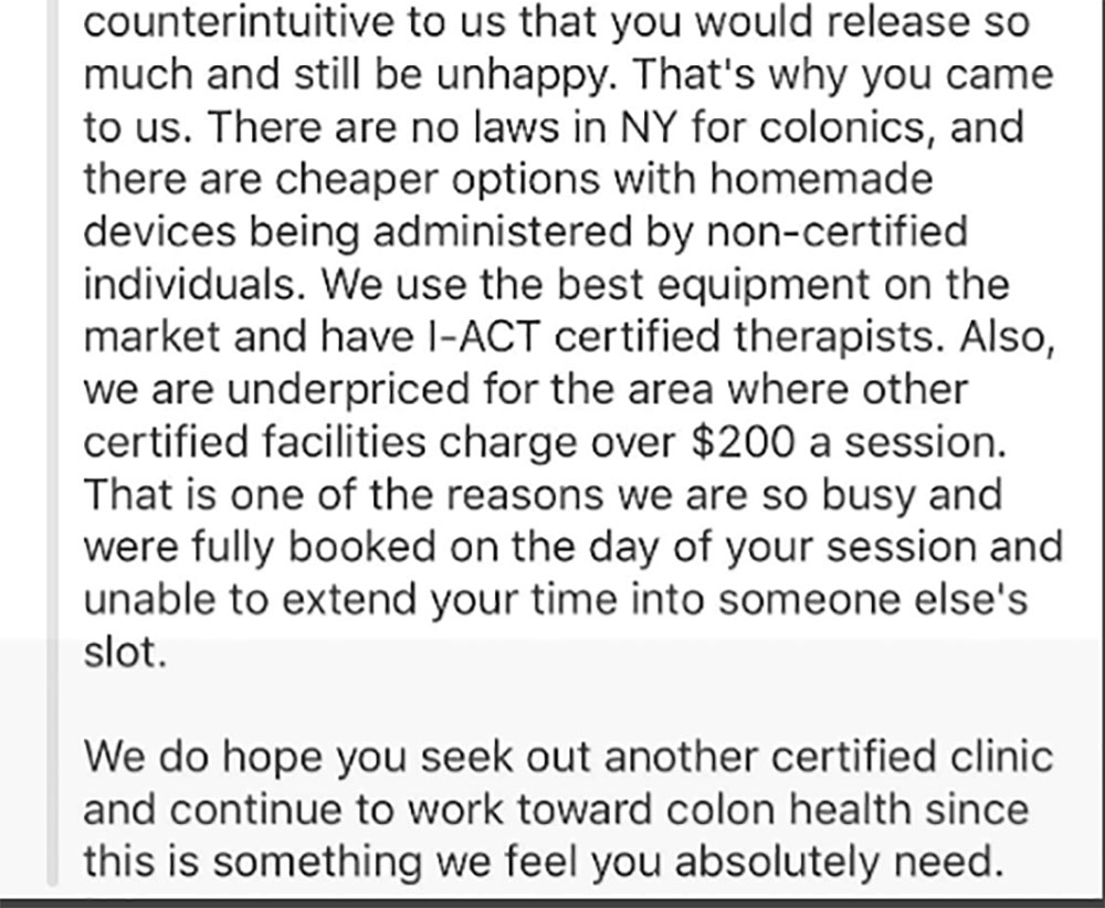 Colonic Place Responds to Negative Review with Gnarly Details