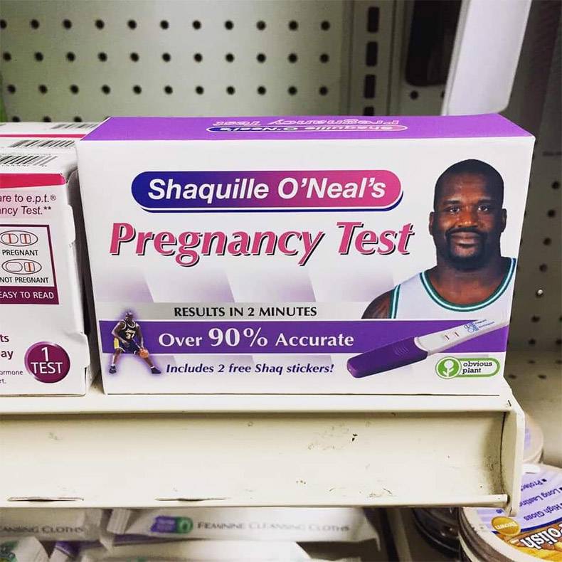 shaquille o neal's pregnancy test - Shaquille O'Neal's ire to e.p.t. ncy Test. Do Pregnant Ow Not Pregnant Easy To Read Pregnancy Test Results In 2 Minutes Over 90% Accurate ormone Test Includes 2 free Shaq stickers! obvious plant mory cone SI10