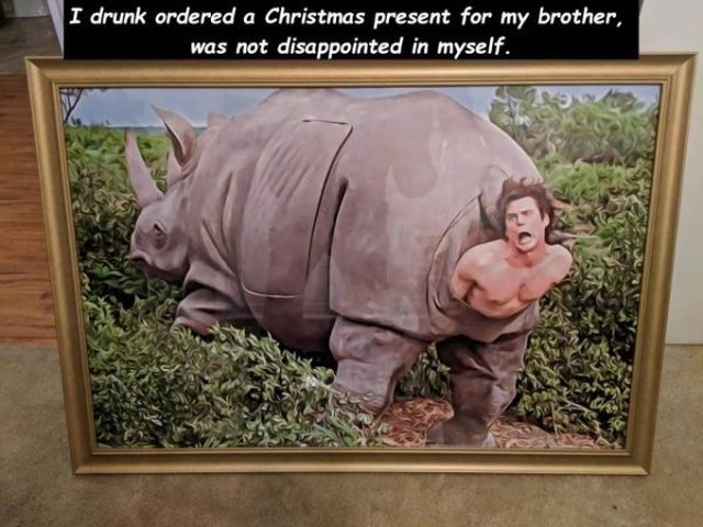 ace ventura rhino scene - I drunk ordered a Christmas present for my brother, was not disappointed in myself.