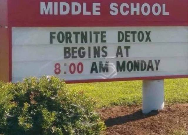 fortnite back to school - Middle School Fortnite Detox Begins At Monday