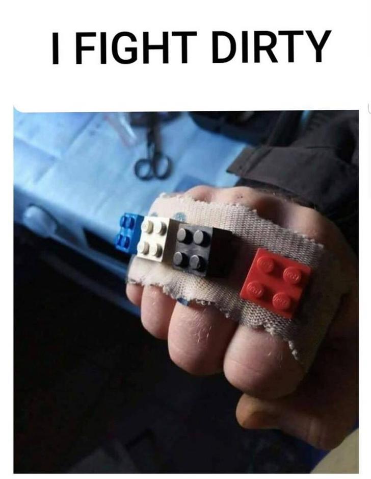 lego knuckle dusters - I Fight Dirty