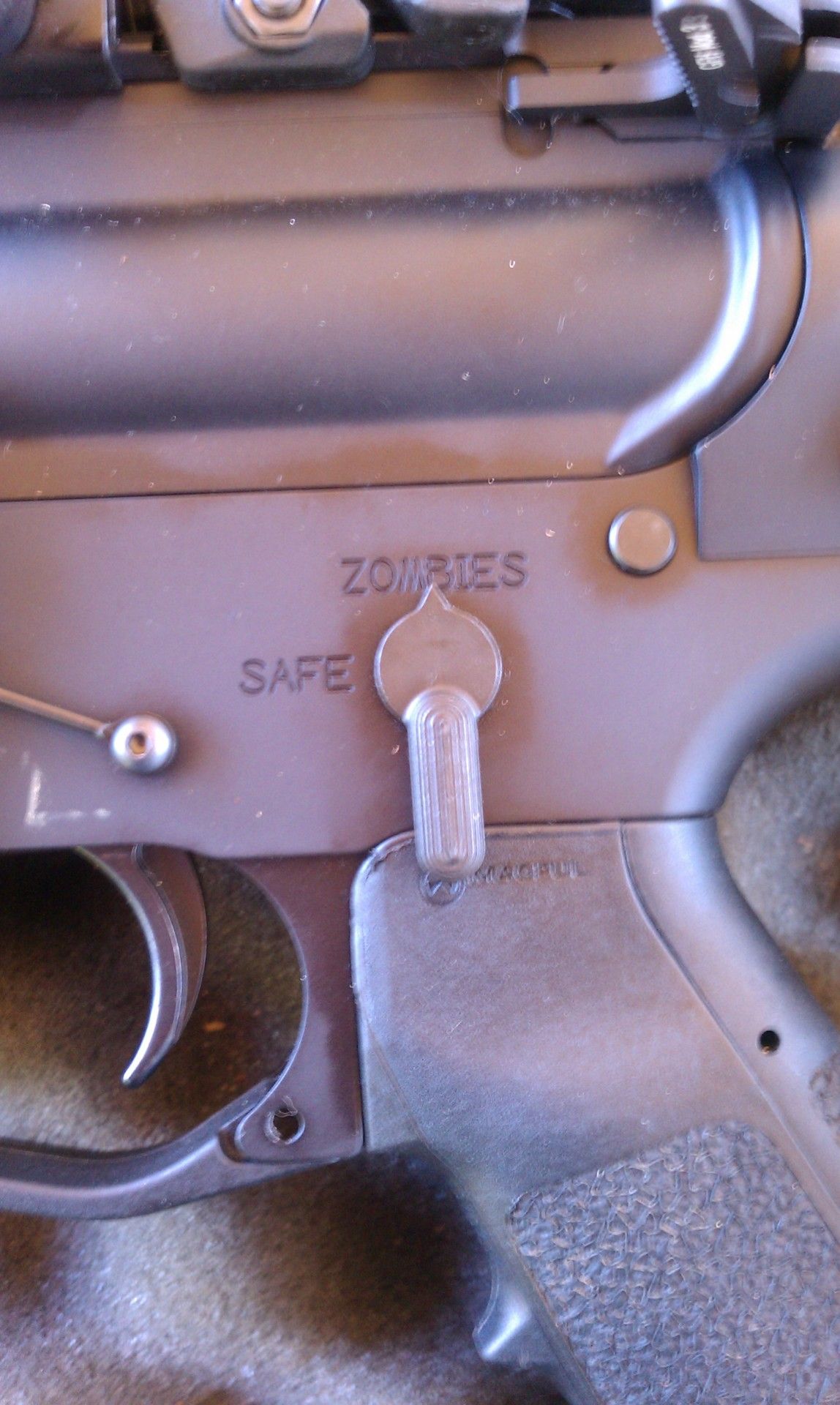 funny ar15 fire selector - Zombies Safe