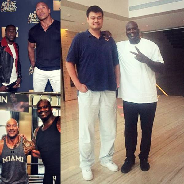 kevin hart the rock shaq yao ming - Move Spreal In Miami