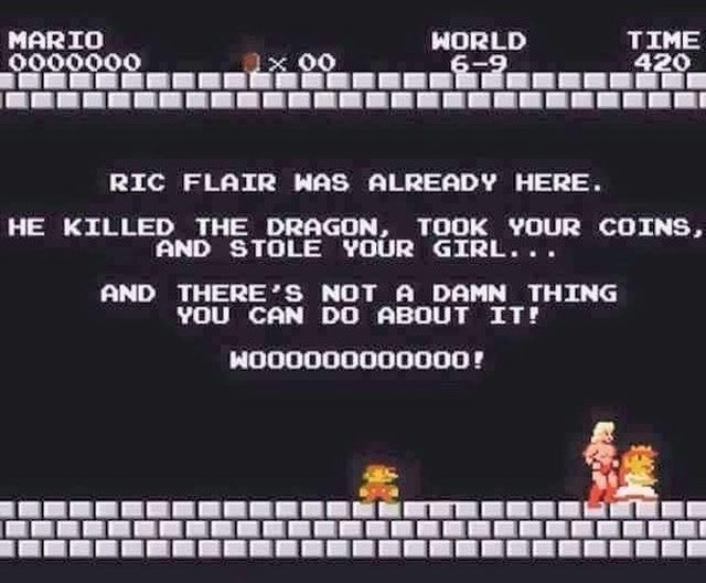 super mario bros ric flair - Mario 0000000 World 69 Time 420 X 00 Ric Flair Was Already Here. He Killed The Dragon, Took Your Coins, And Stole Your Girl.. And There'S Not A Damn Thing You Can Do About It! WO00000000000! Iodoudonnuttuu Diocedideleted