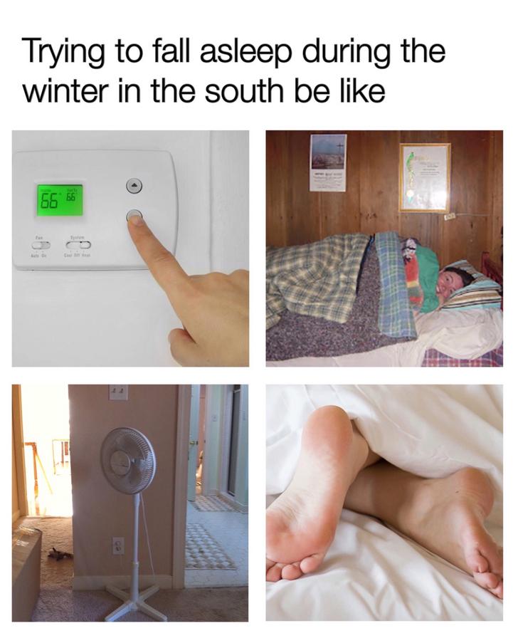 floor - Trying to fall asleep during the winter in the south be 566