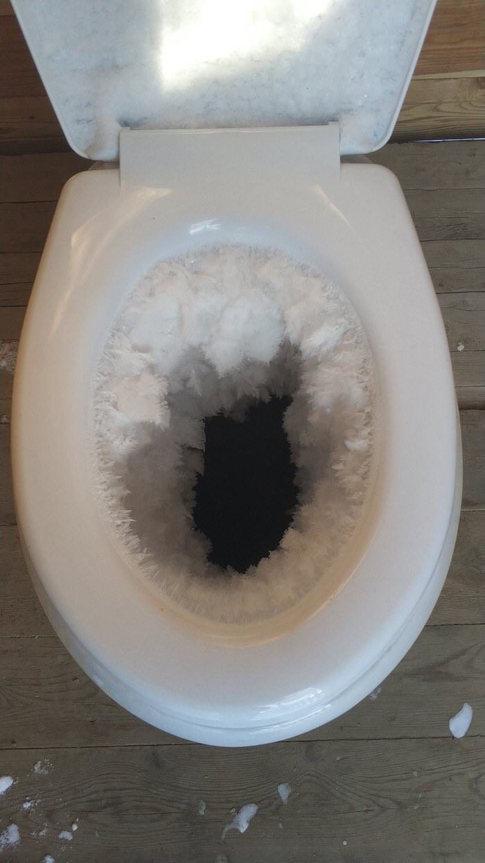 frozen toilet