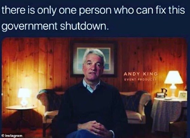 andy king meme - there is only one person who can fix this government shutdown. Andy King Event Produce instagram