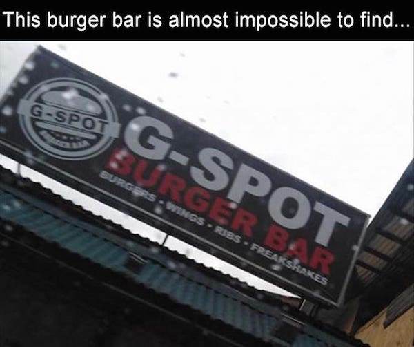 signage - This burger bar is almost impossible to find... GSpo 5Spot Crear Reakshakes