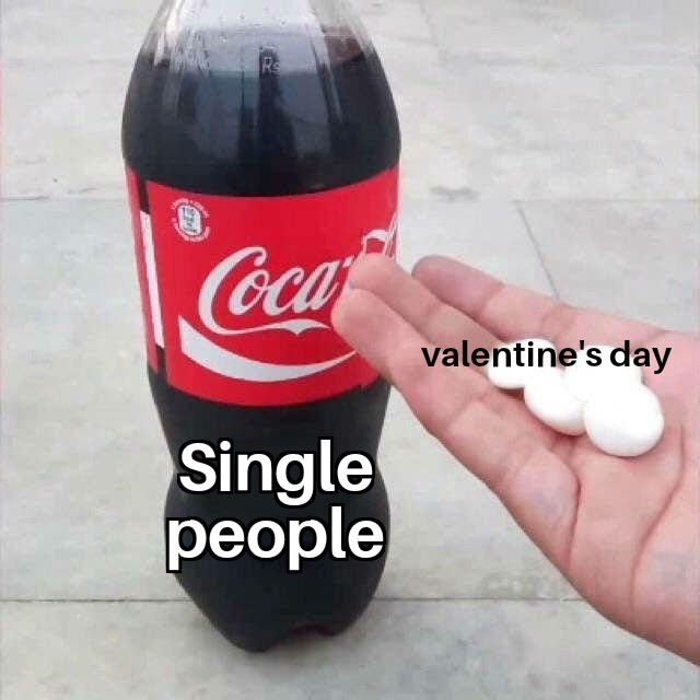 Coca valentine's day Single people
