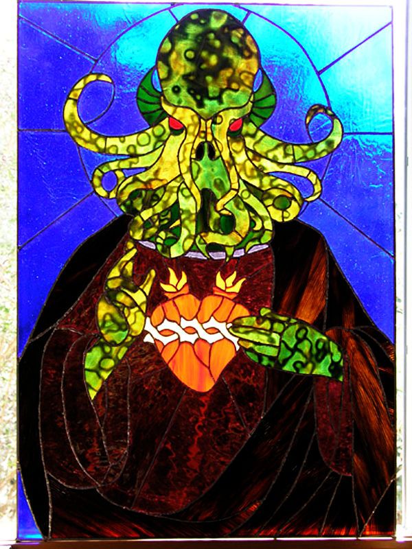 cthulhu stained glass