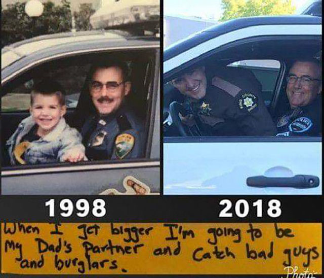 cop father's day - 1998 2018 When I get bigger I'm going to be my Dad's partner and catch bad guys! and burglars. 2 Tro