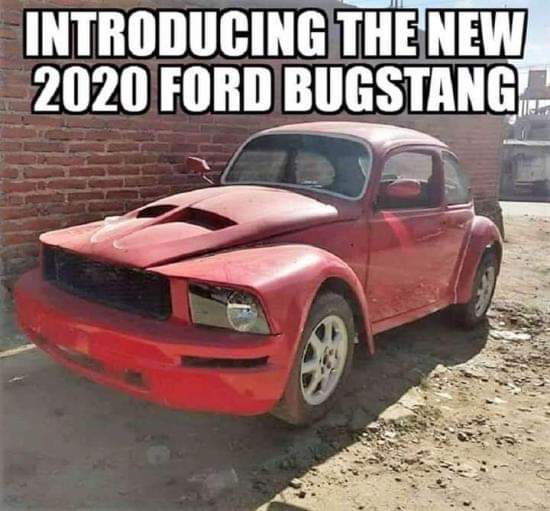 funny meme of Introducing The New 2020 Ford Bugstang