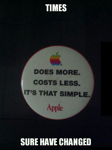 random cool pic of label - Times Does More. Costs Less. It'S That Simple. Apple Sure Have Changed