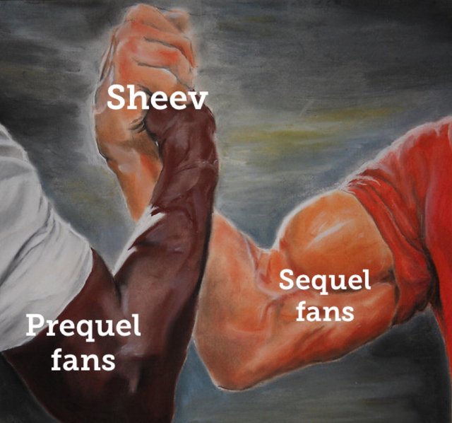 Prequel fans and sequel fans sheev star wars episode ix memes