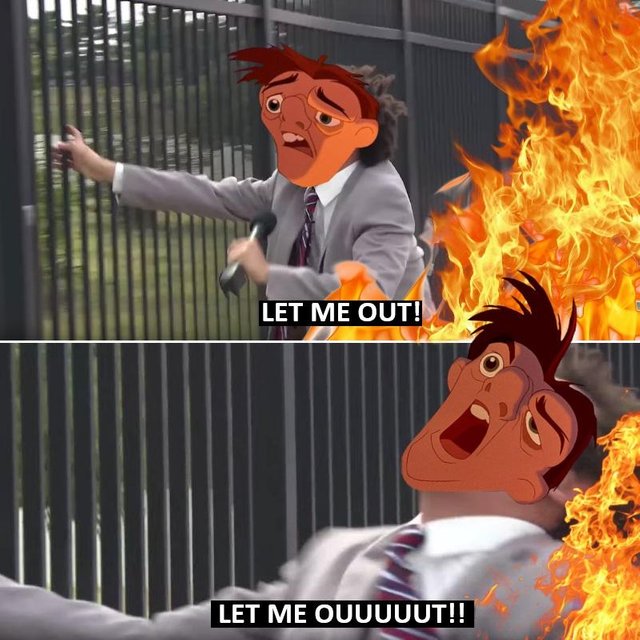 Offensive and savage Quasimodo fire meme