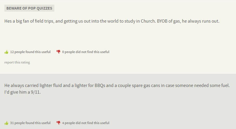 Professor Gets Roasted On Rate My Professor After Being Arrested As A Church Arson Suspect