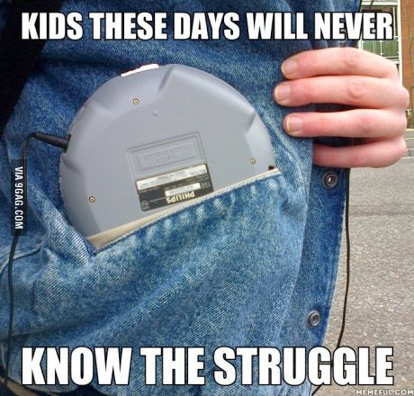 throwback thursday meme -kids these days will never know the struggle - Kids These Days Will Never Via 9GAG.Com Sanind Know The Struggle