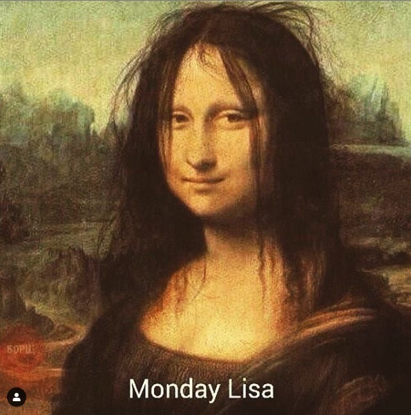 Funny monday meme mona lisa bad hair day - Monday Lisa