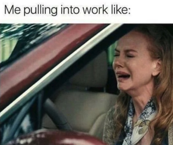 Funny monday memes - going to work meme - Me pulling into work