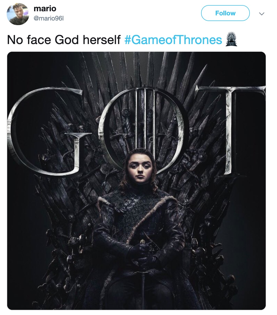 Game of Thrones memes - Battle for Winterfell - game of thrones season 8 poster - mario 1 No face God herself