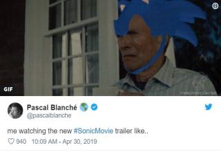 Sonic The Hedgehog Movie Meme - Gif Pascal Blanche pascalblanche me watching the new trailer .. 940