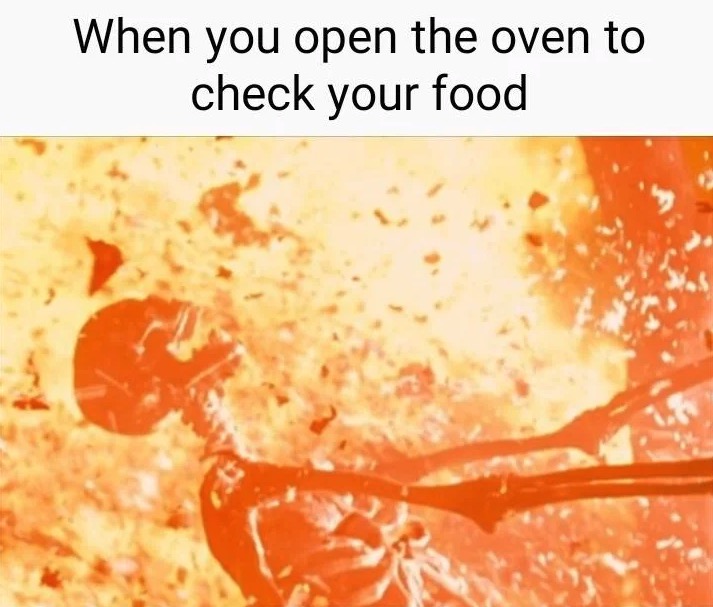 dank memes - terminator 2 nuke scene - When you open the oven to check your food