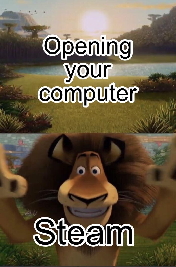 Funny relatable memes - Meme - Opening your computer Steam