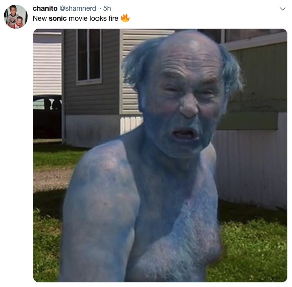 meme Sonic Movie Redesign memes - blue mr lahey - chanito . 5h New sonic movie looks fire